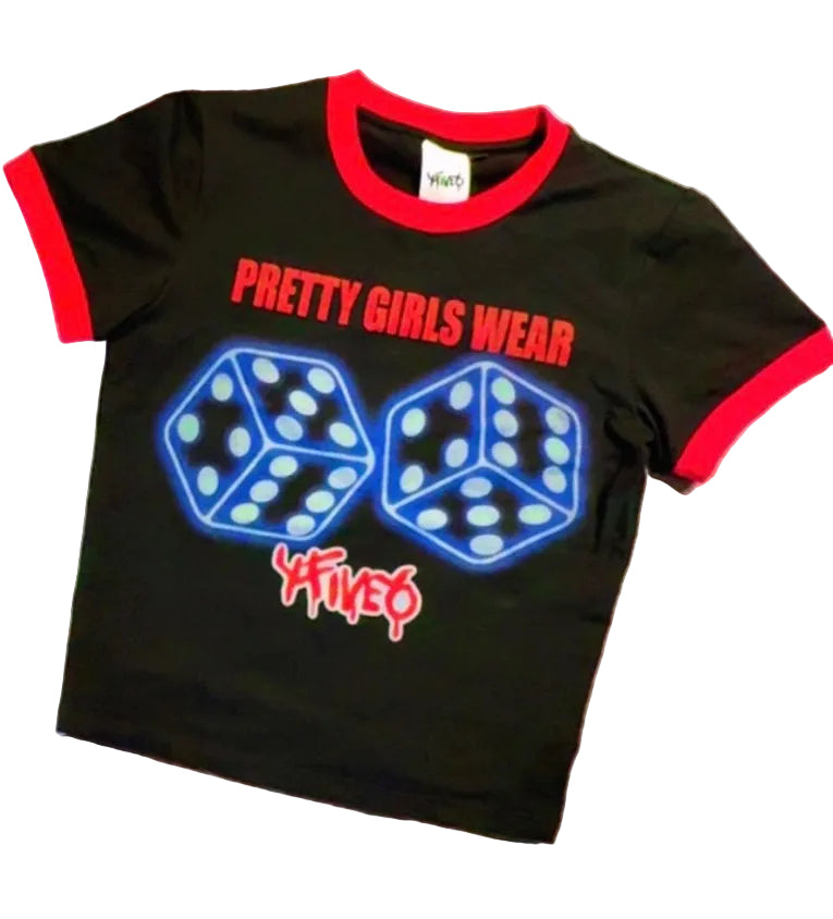 PGWx4FIVE6 Baby Tee (Black)