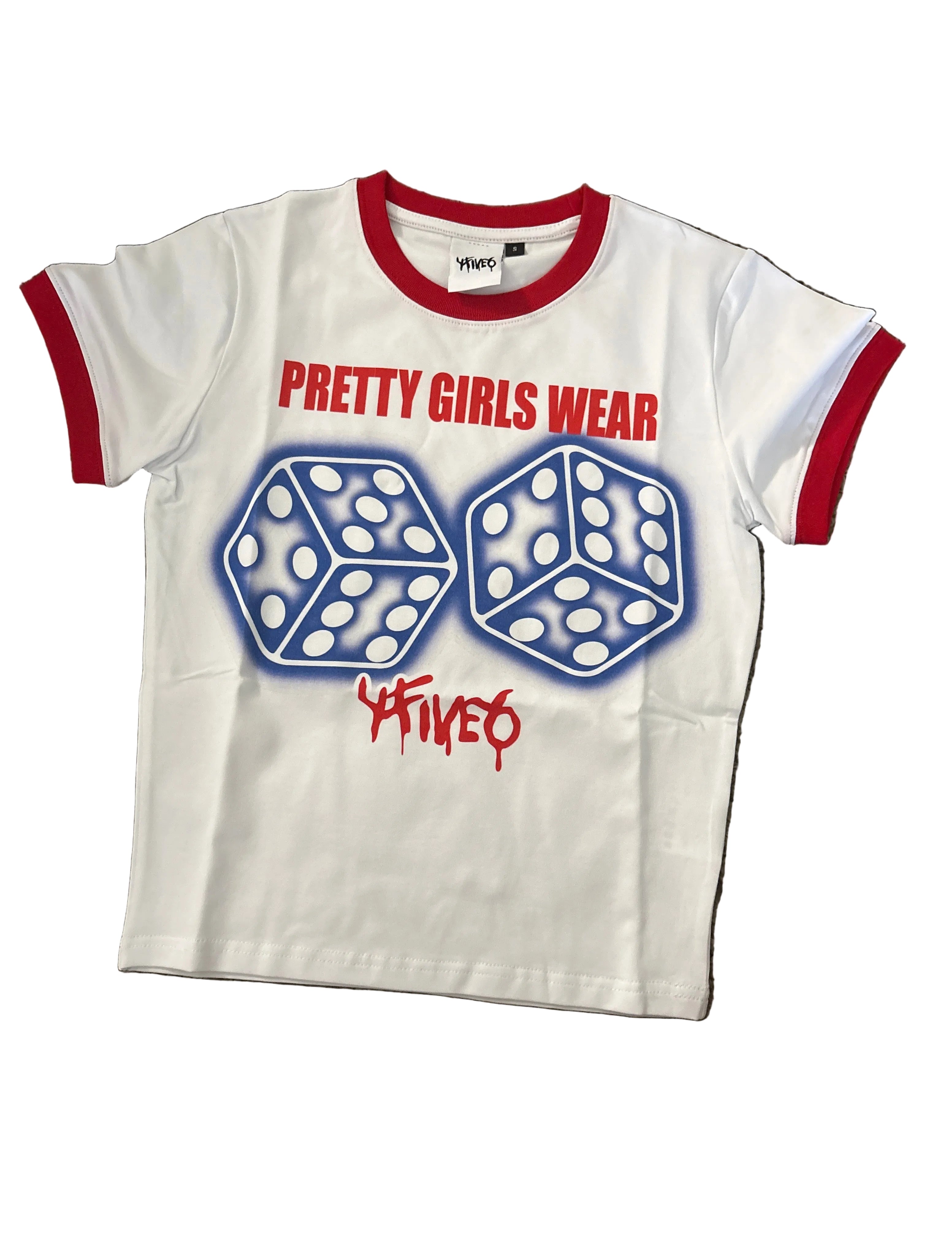 PGWx4FIVE6 Baby Tee (White)